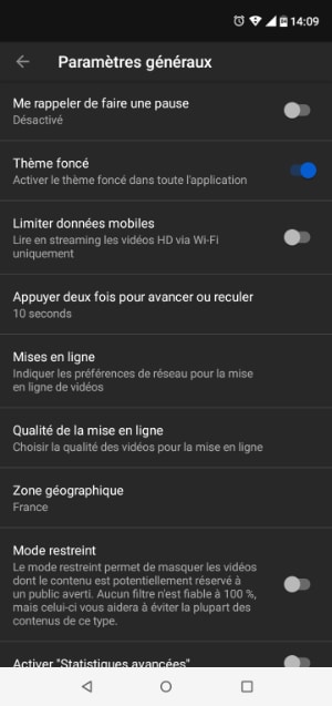 mode sombre android