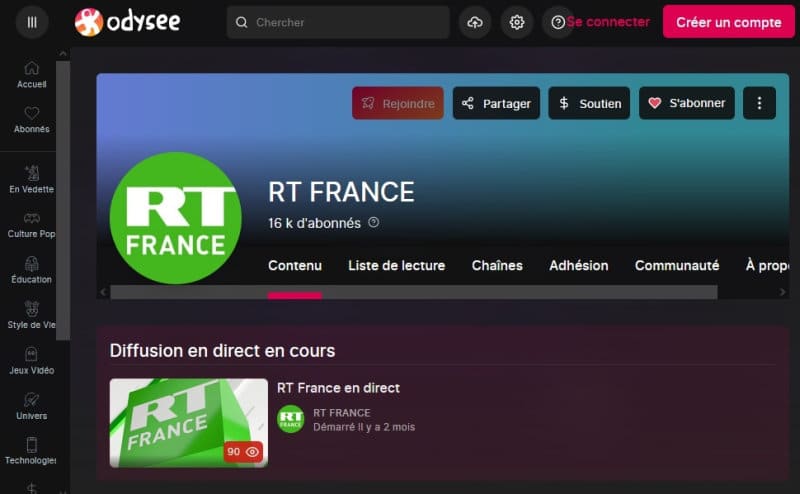 RT france Odysee
