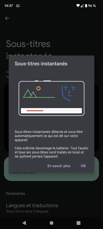 sous titres android