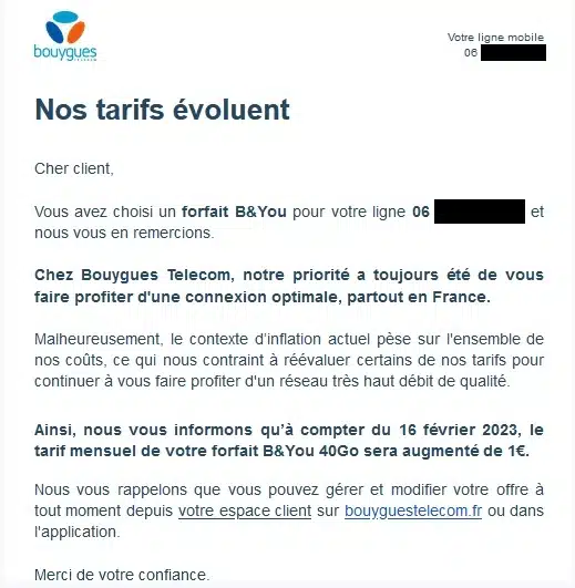 e-mail Bouygues Telecom