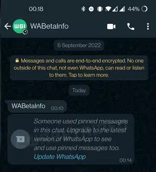 whatsapp épingler
