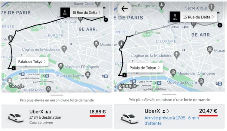 Uber price